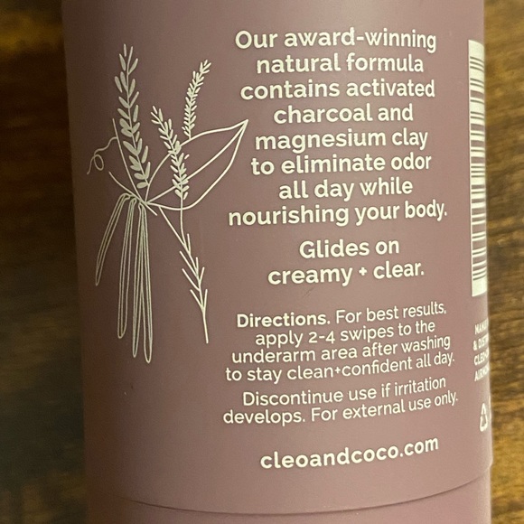 Cleo Coco charcoal deodorant *NEW - Picture 3 of 7